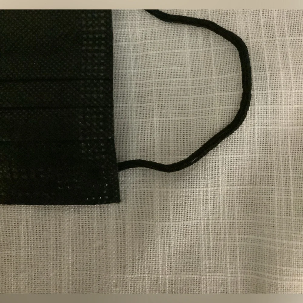 New Bag Unisex Black Full Coverage adjustable Disposable Face Masks Count 25